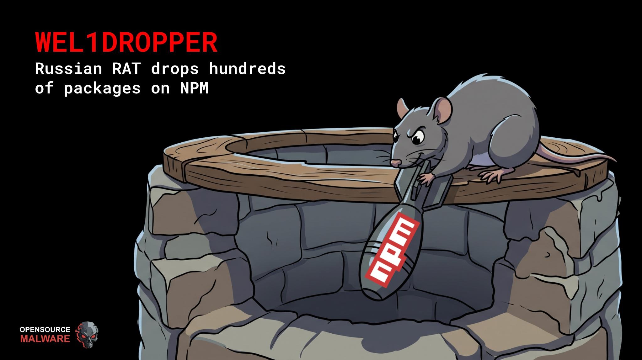 WEL1DROPPERキャンペーンの概念図（出典: OpenSourceMalware）